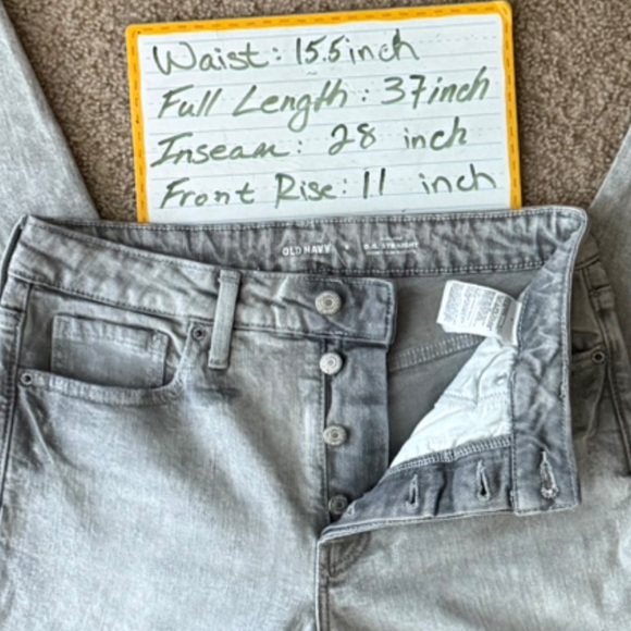 Old Navy Gray Women's High Rise Straight Jeans - Picture 9 of 9
